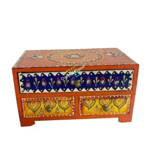 Wooden embroidery jewellery box