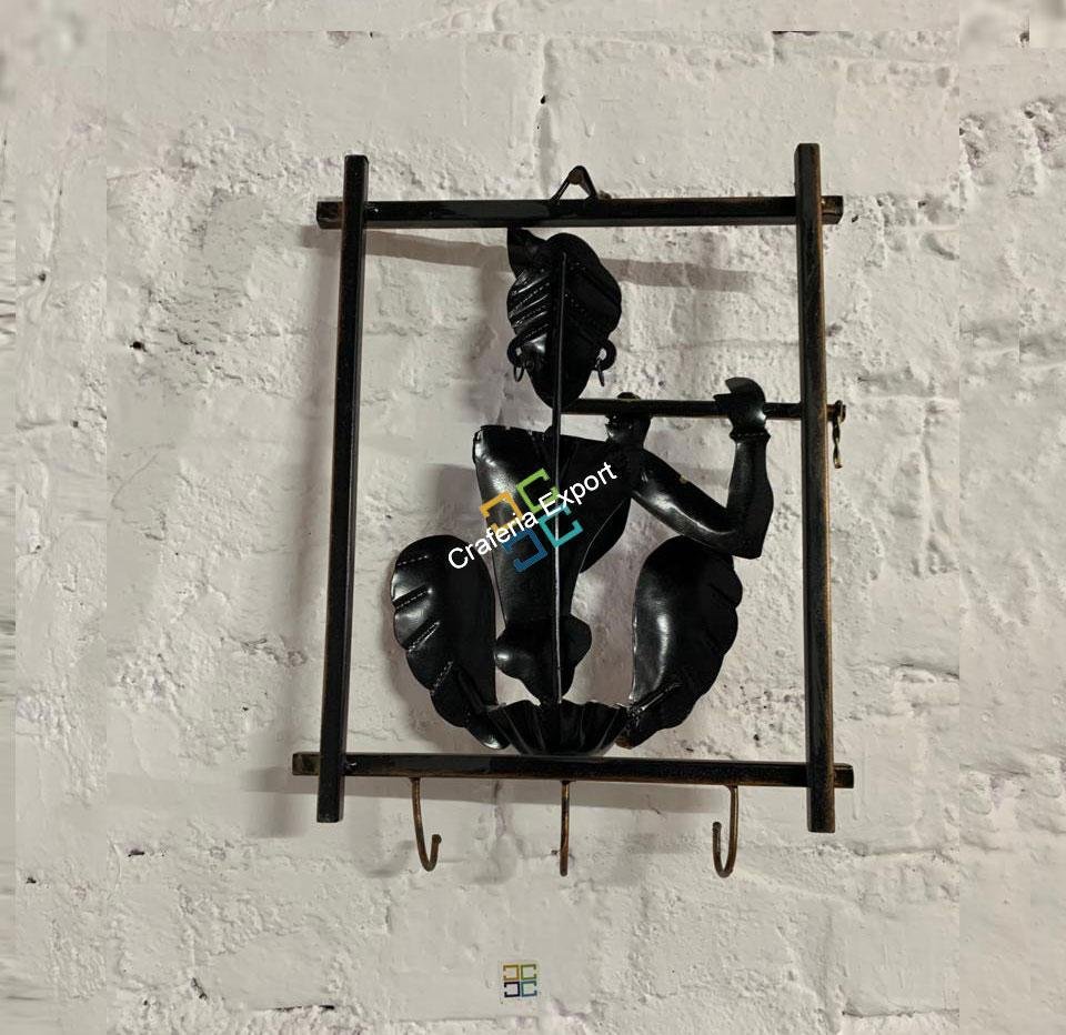 Krishna Metal Keyholder wall hanging for home decor