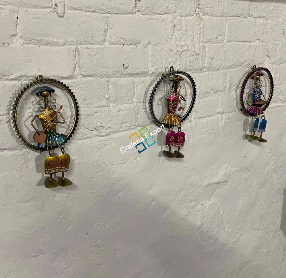 Tribal musician set wall hanging decorative set of 3