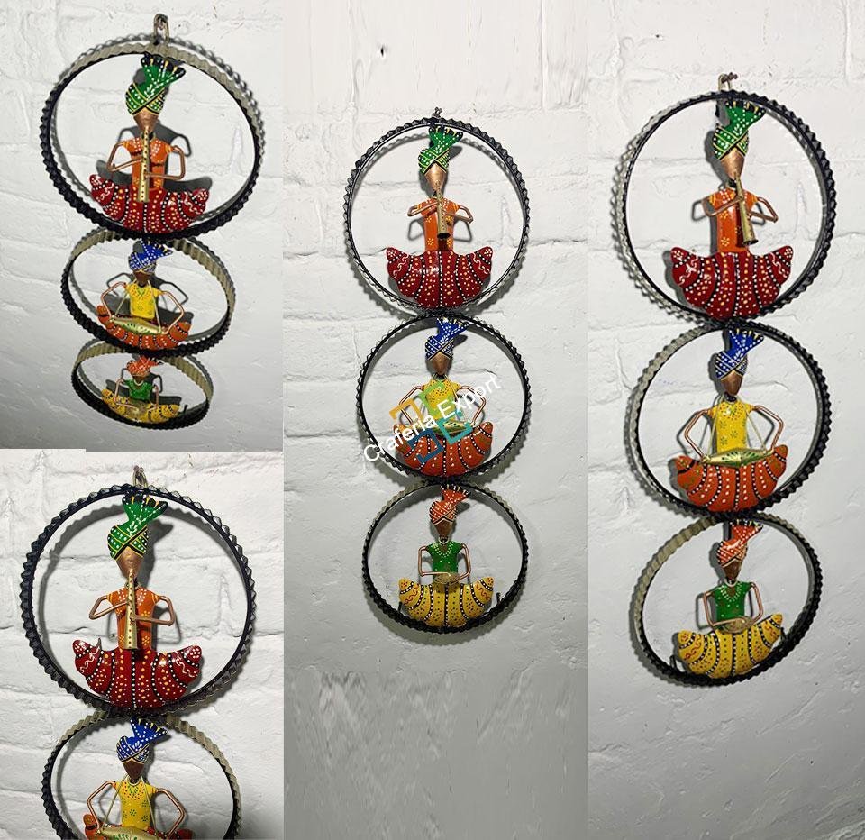Rajasthani Musician vertical wall hanging panel for home decor