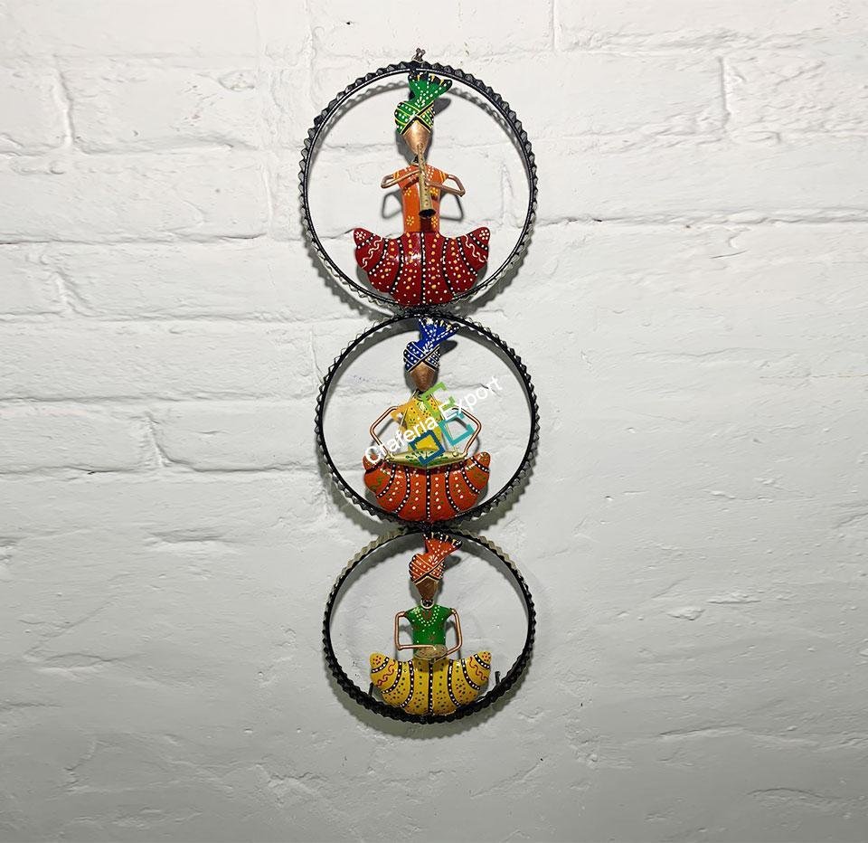 Rajasthani Musician vertical wall hanging panel for home decor
