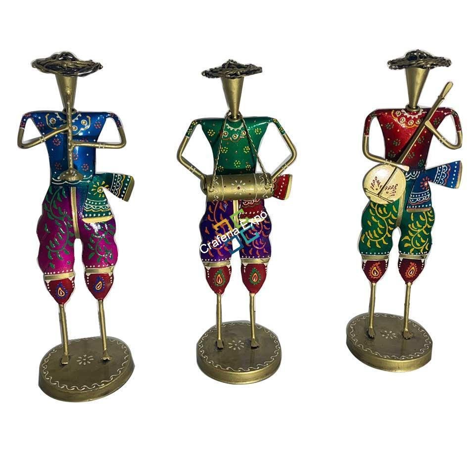 Beautiful Hand Painted Musician Figurine Showpiece for home decor /Gift (Set of Three)