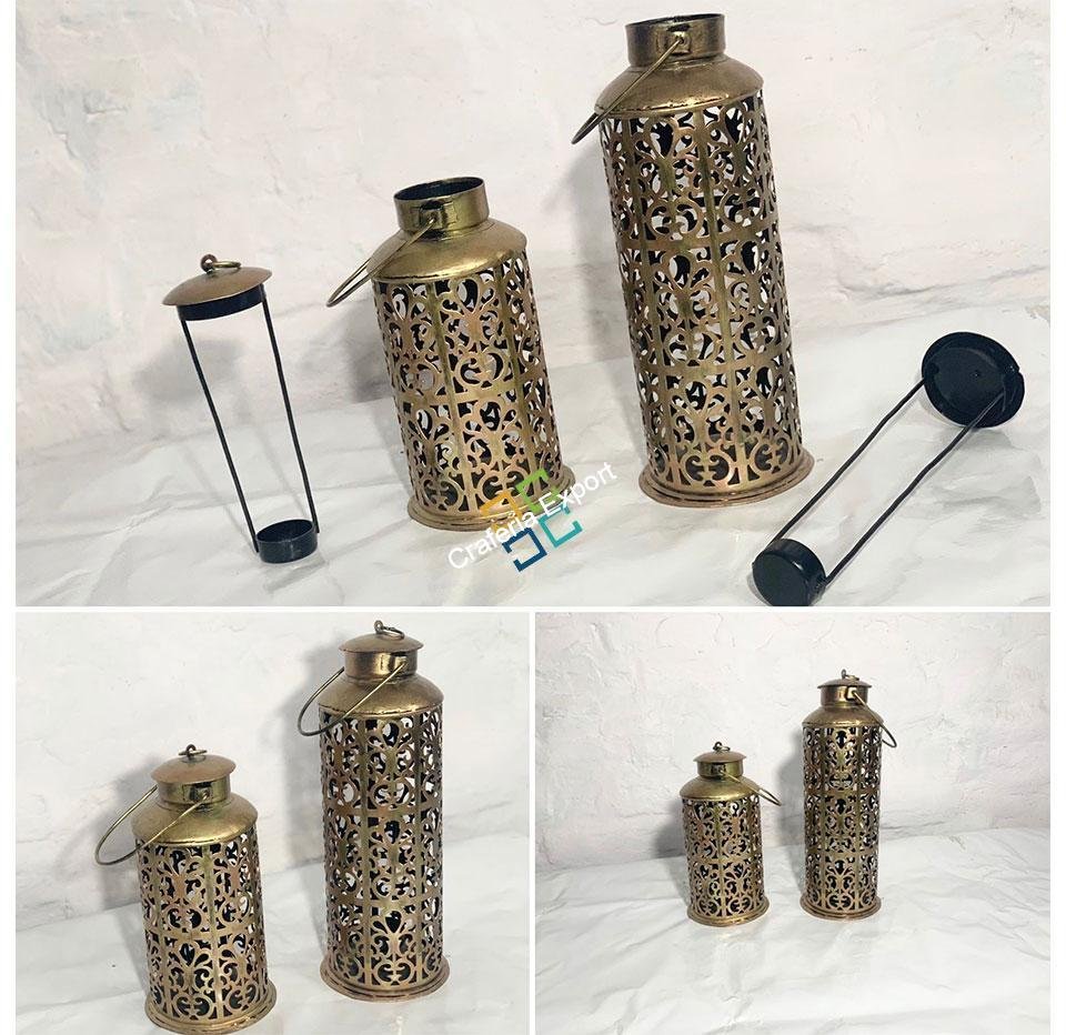 Unique Decoration Hanging Metal T-Light/Candle Holder (Set of 2)  For Home Indoor Outdoor Decor