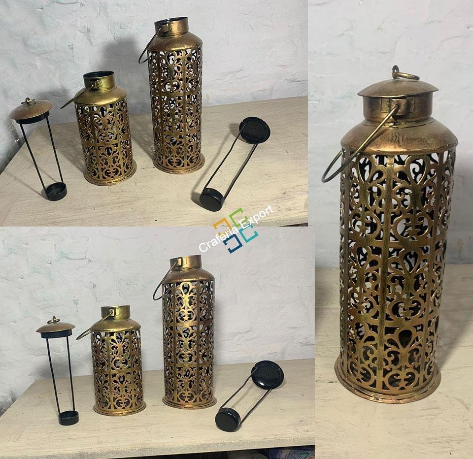 Unique Decoration Hanging Metal T-Light/Candle Holder (Set of 2)  For Home Indoor Outdoor Decor