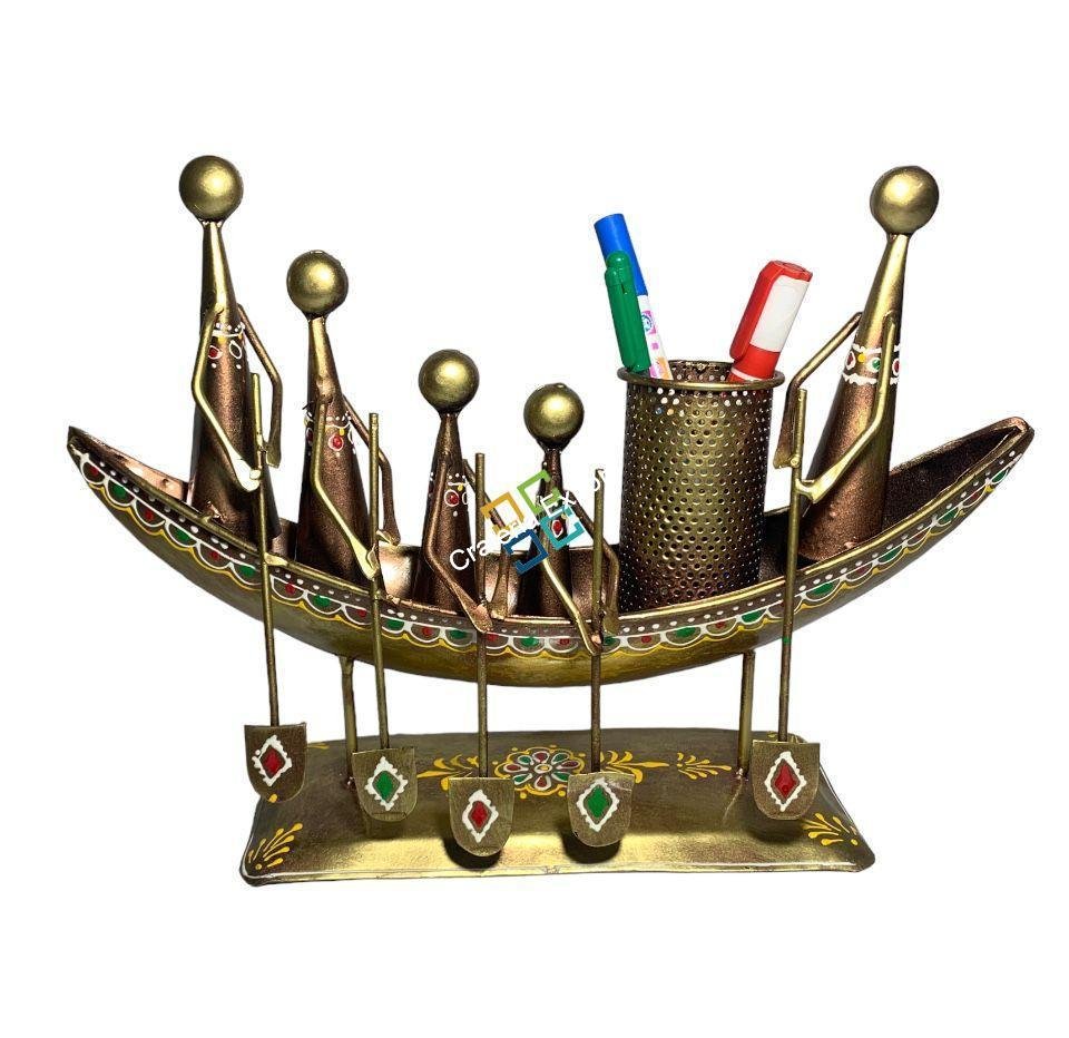 Handicraft Boat Shaped Pen Stand/Desk Organizer