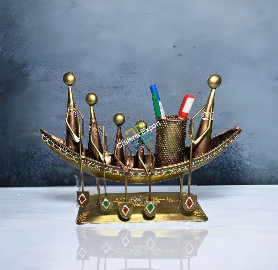 Handicraft Boat Shaped Pen Stand/Desk Organizer