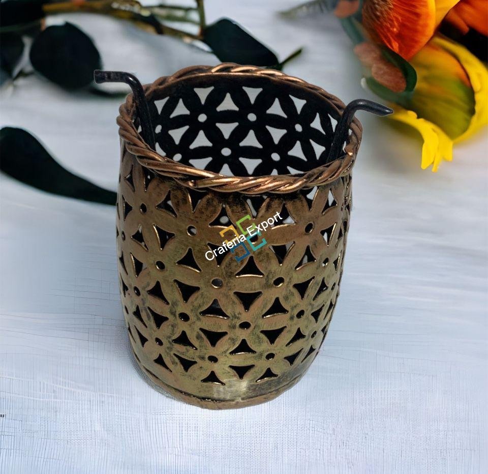 Dholak Shaped Tealight Candle Holder/Pen Stand