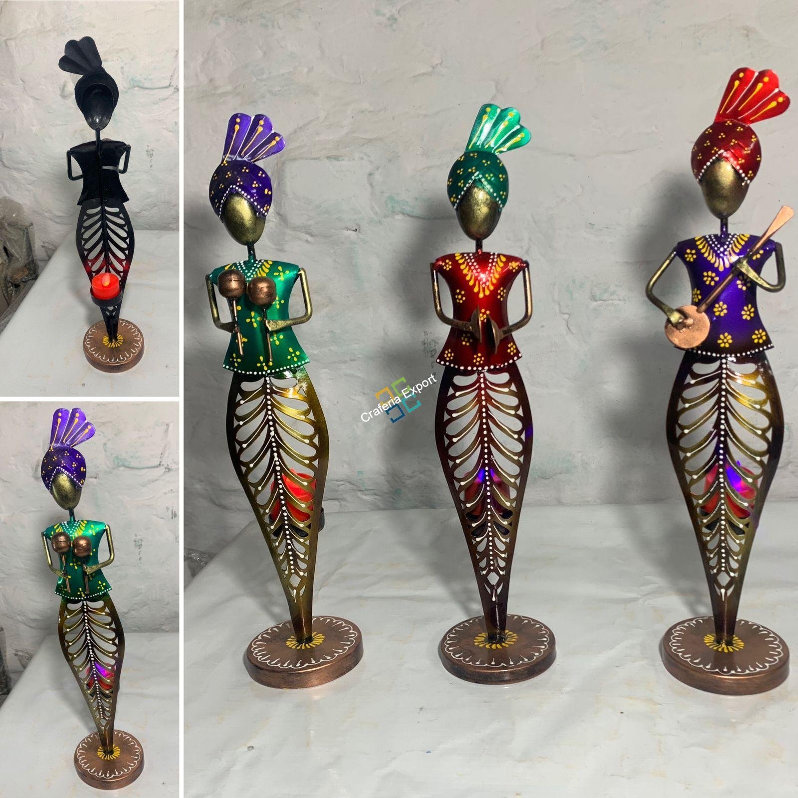 Tribal Musical showpiece with Tealight candle holder for decor