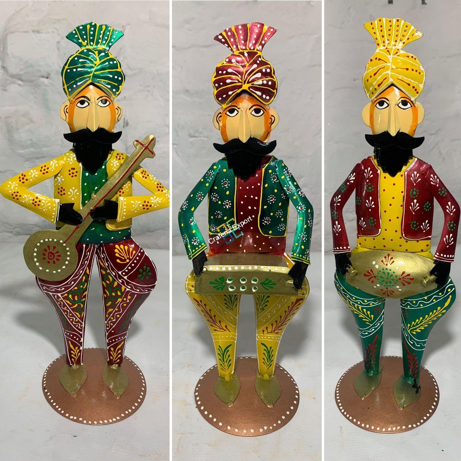Colourful Sardar musical showpiece set of 3 for decoration and gifts
