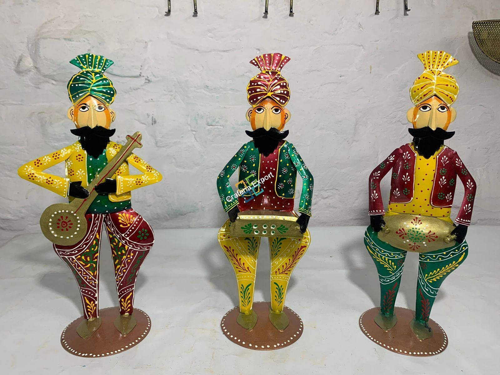 Colourful Sardar musical showpiece set of 3 for decoration and gifts