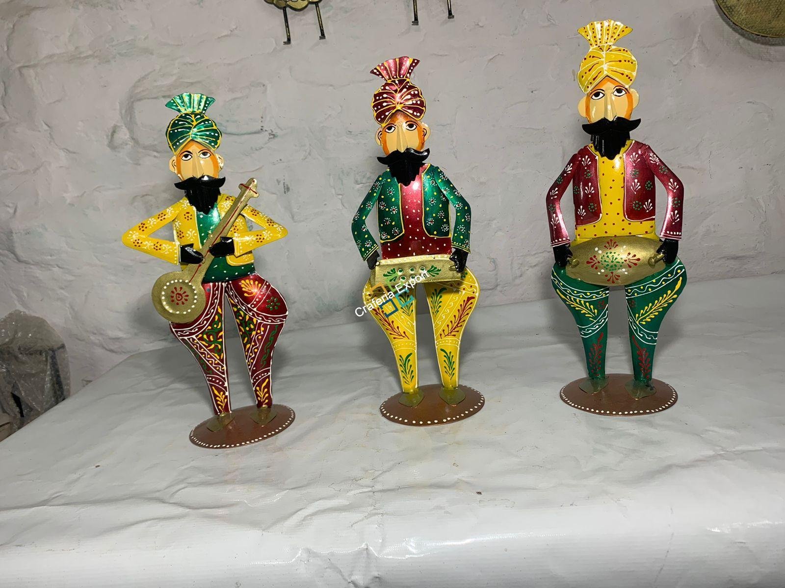 Colourful Sardar musical showpiece set of 3 for decoration and gifts