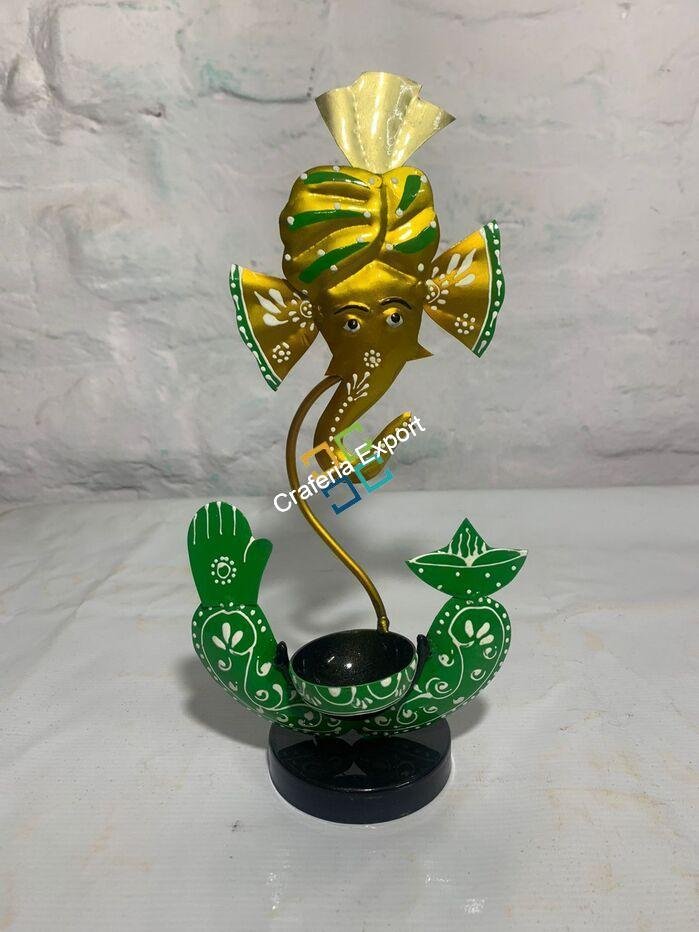 Lord ganesh tealight candle holder showpiece for gifts and home