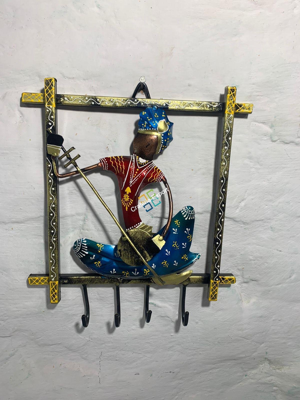 Musician metal key holder wall decorative handicraft