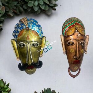 Wrought Iron Tribal Coupon mask wall decor home office interior decoration  set of 2