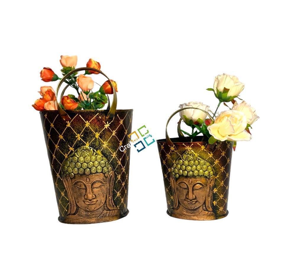 Handcrafted Buddha Bucket shaped Magazine desk organizer