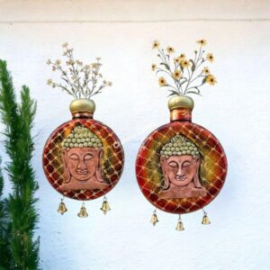 Metal buddha wall hanging Tall Kudiya Pot set for decor