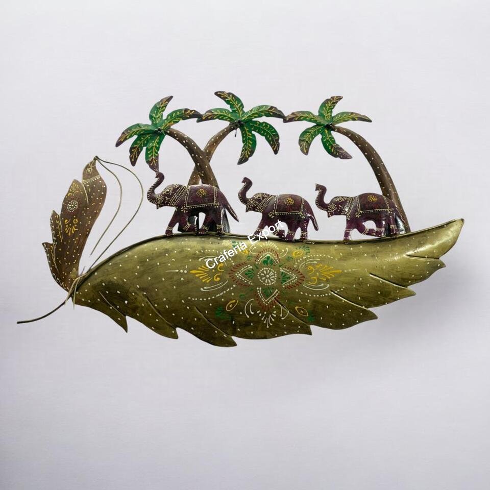 Elephant Wall Sculptures Art Home Décor Metal wall decor living , cafe, office and gifts