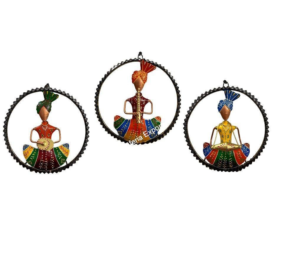 Musican Sardar Wall Hanging Decorative Metal Wall Art Decor for home,office,Cafe and gifts set of 3