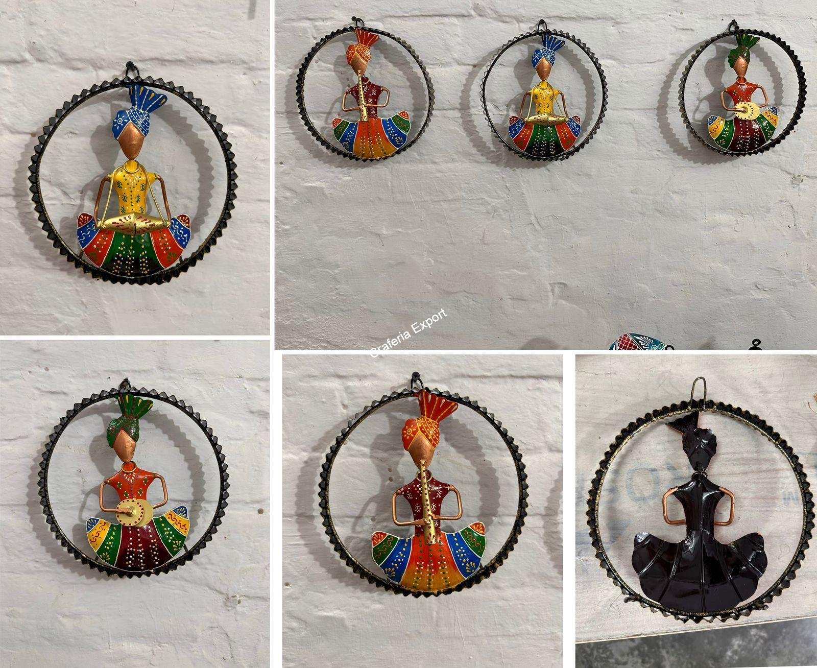 Musican Sardar Wall Hanging Decorative Metal Wall Art Decor for home,office,Cafe and gifts set of 3