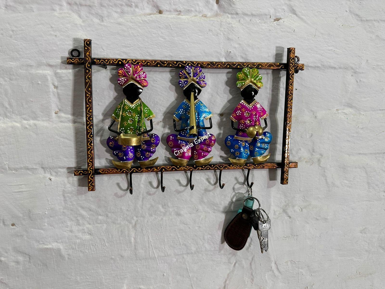 Rajasthani Musical Wall Panel with Key Holder for home wall Decor , office decorative with key organizer