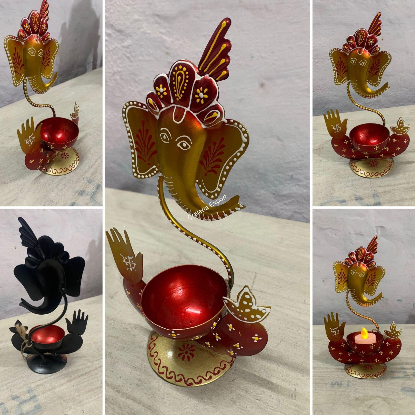 Ganesha Tea Light Holder/Candle Holder With Ganesha Design/ For Decoration