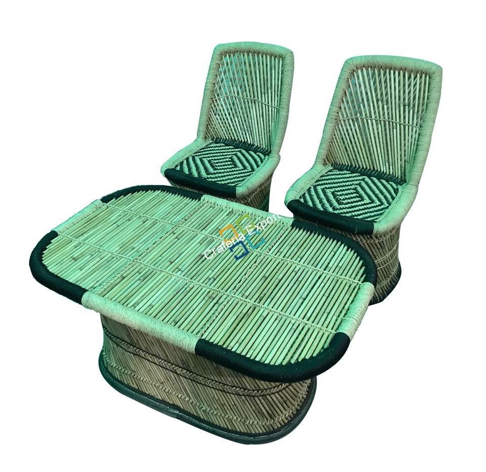Bamboo Woven Rattan Chairs (Set of 2) Home Decor Furniture Ascents for Living Rooms , Hotels