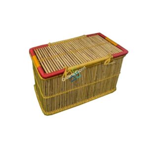 Trending Handmade Bamboo Basket Organizer For Home Kitchen Laundry | Picnic Camping Basket – Large Size
