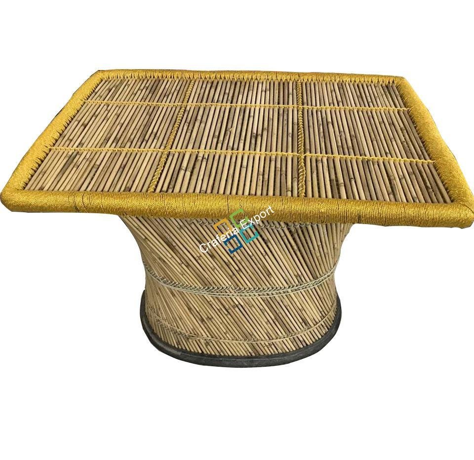 Rectangular Bamboo Mudha Table(XL-Size) For Home, Restautants, Hotels etc
