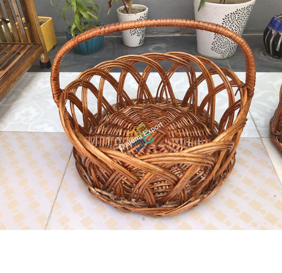Eco-Friendly Cane Fruit Basket/Hamper Basket For Home, Hotel and Restaurant Decor/Gift Item