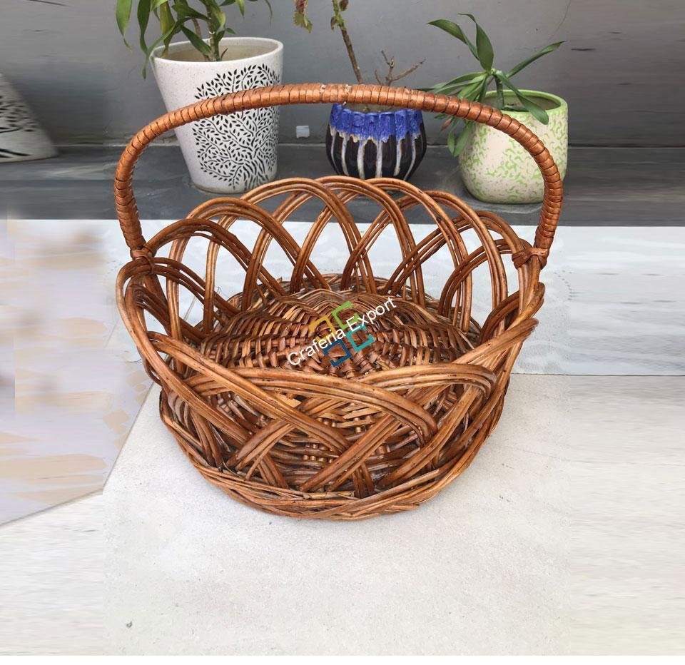 Eco-Friendly Cane Fruit Basket/Hamper Basket For Home, Hotel and Restaurant Decor/Gift Item
