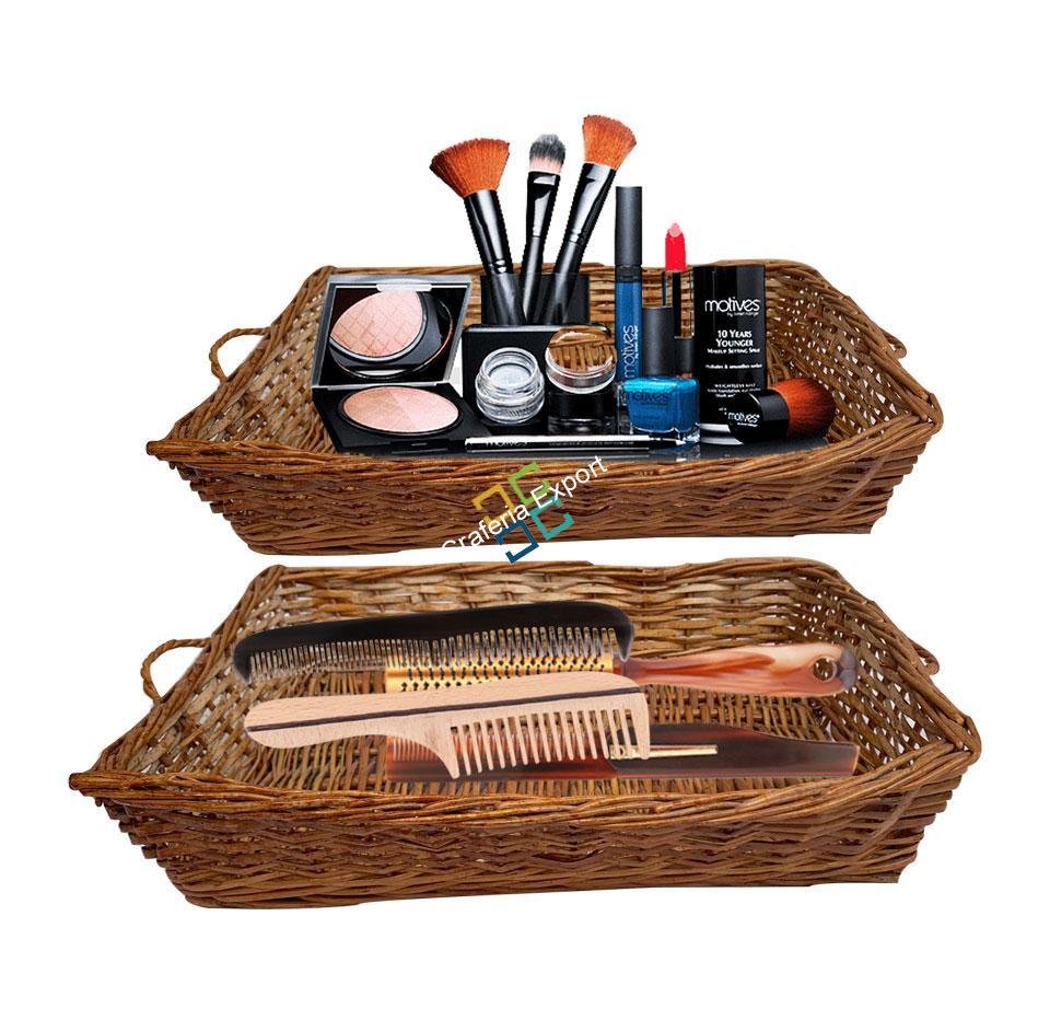 Cane Storage Fruit And Vegetable Basket ( Set of 2 )