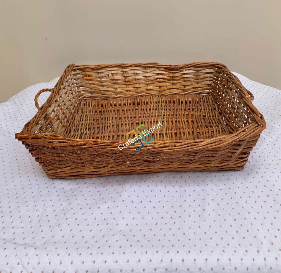 Cane Storage Fruit And Vegetable Basket ( Set of 2 )