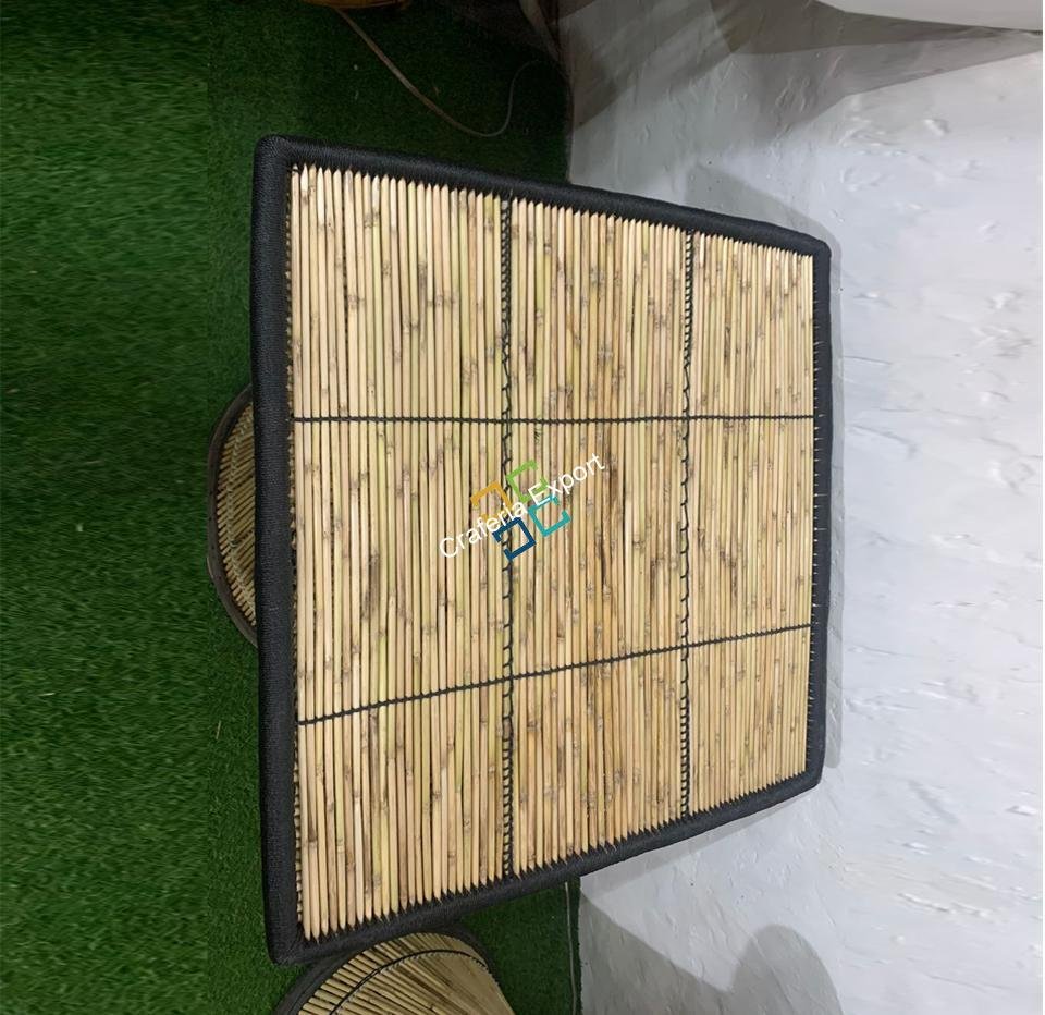 Bamboo Square Top Handmade High Table | Home , Office ,Garden Coffee Dinner Table,  - Black Color