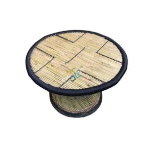 Bamboo Black Round Handmade table for Living Areas ,Garden , Hotels and Restaurants