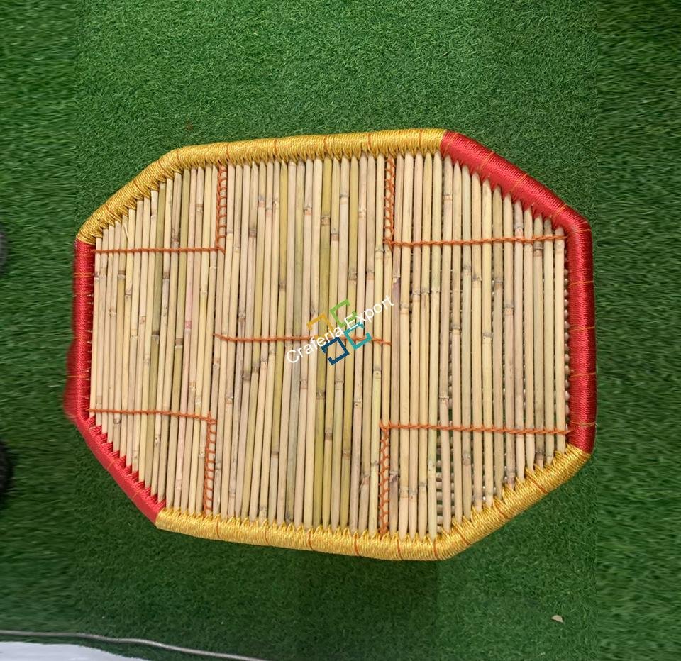 Bamboo Handmade Hexagon Table -Multi color For Living Area , Garden , Hotels