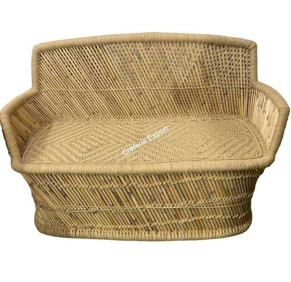 Eco-friendly Bamboo Natural 3 Seater Chair/Bamboo Sofa 3 Seater for indoor outdoor