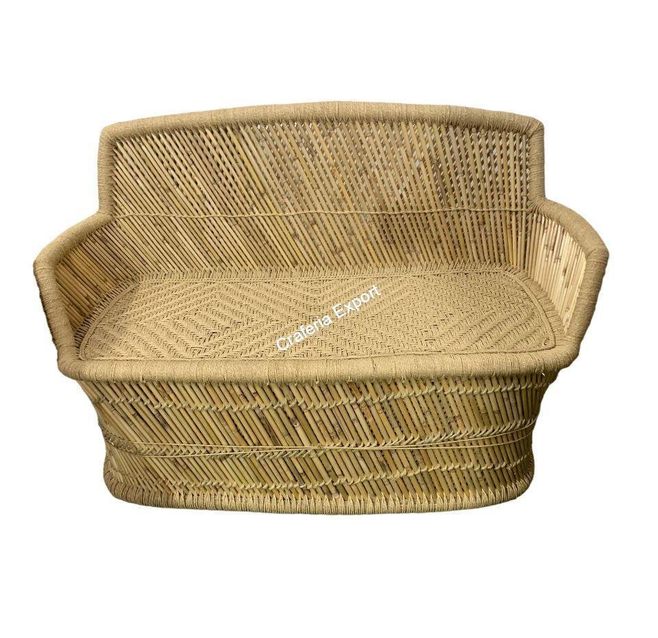 Eco-friendly Bamboo Natural 3 Seater Chair/Bamboo Sofa 3 Seater for indoor outdoor