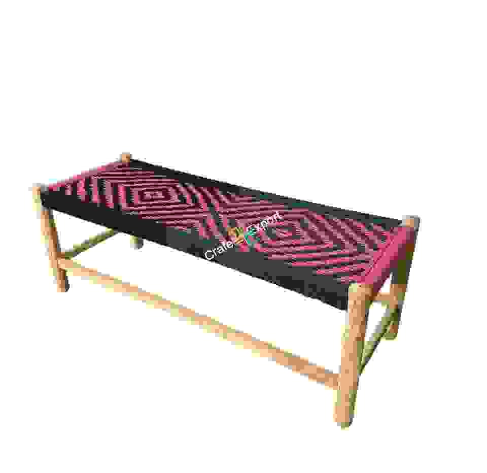 Traditional Wooden Bench | Small charpai Cot for home, baclony and garden for sitting