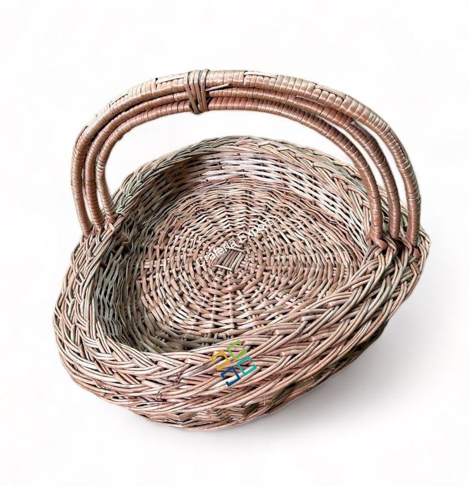 Willow Wicker Heart shaped Basket for Fruits and Gift Packing /Kashmir Rattan Storage Basket for Gifts Hamper