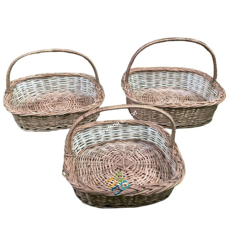 Square Shaped Design wicker willow kashmir baskets for gifts, pooja, fruits basket /Multipurpose cane bamboo baskets