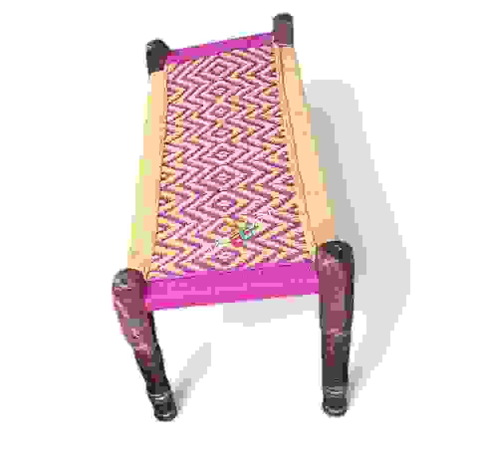 Small Tradtional Charpai khatiya Wooden Bench | 2 sitter with detachable Legs  for garden /Living room, party/hotel/restaurant/home decoration