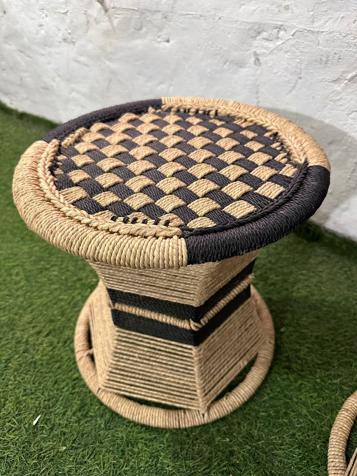 Handmade Iron Frame bar Stools Set of 2 Indoor Outdoor Furniture/ Mudda stools