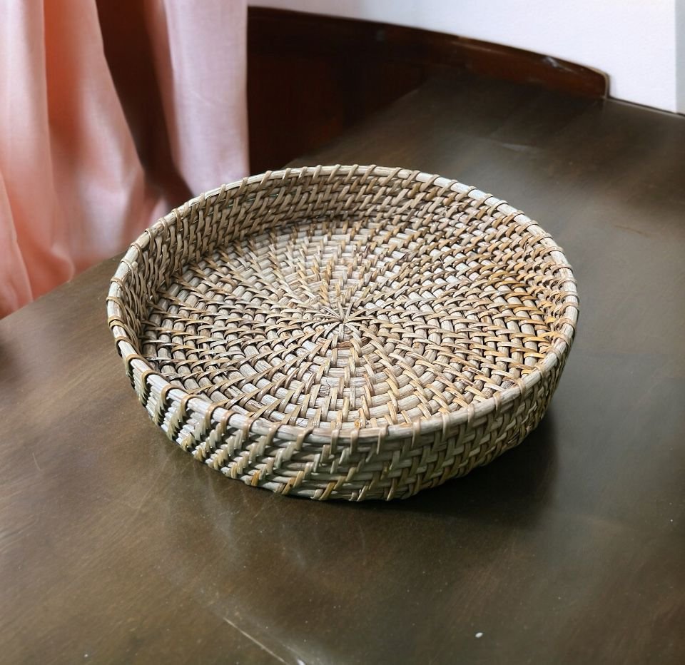 Bamboo Tray | Cane Serving Tray for storage Fruits / decor in table /bathroom essential utility /Gift Hamper Tray