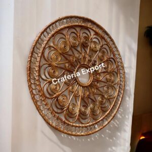 Rattan Cane Wall Decor Hanging | Natural Boho Rattan Home Art