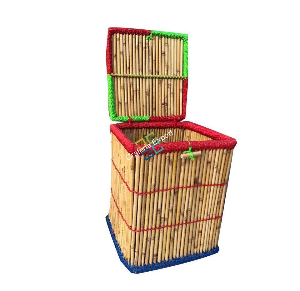 Bamboo Laundary / Hamper Basket for Home Useful-(Medium Size)