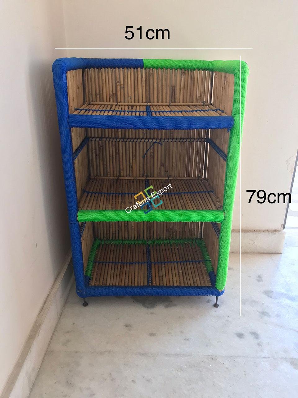 Handcrafted Bamboo Shoe Rack/ Stand/ Shelf for Outdoor/Indoor Use - Medium Size