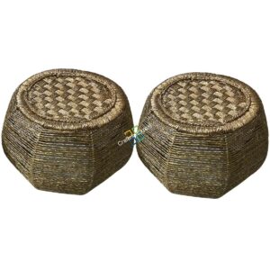 Handcrafted Plain Iron Stools Mudha for Indoor/Outdoor