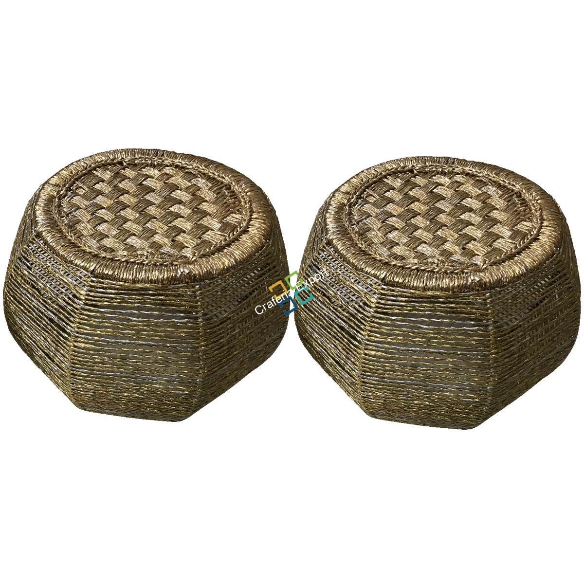 Handcrafted Plain Iron Stools Mudha for Indoor/Outdoor