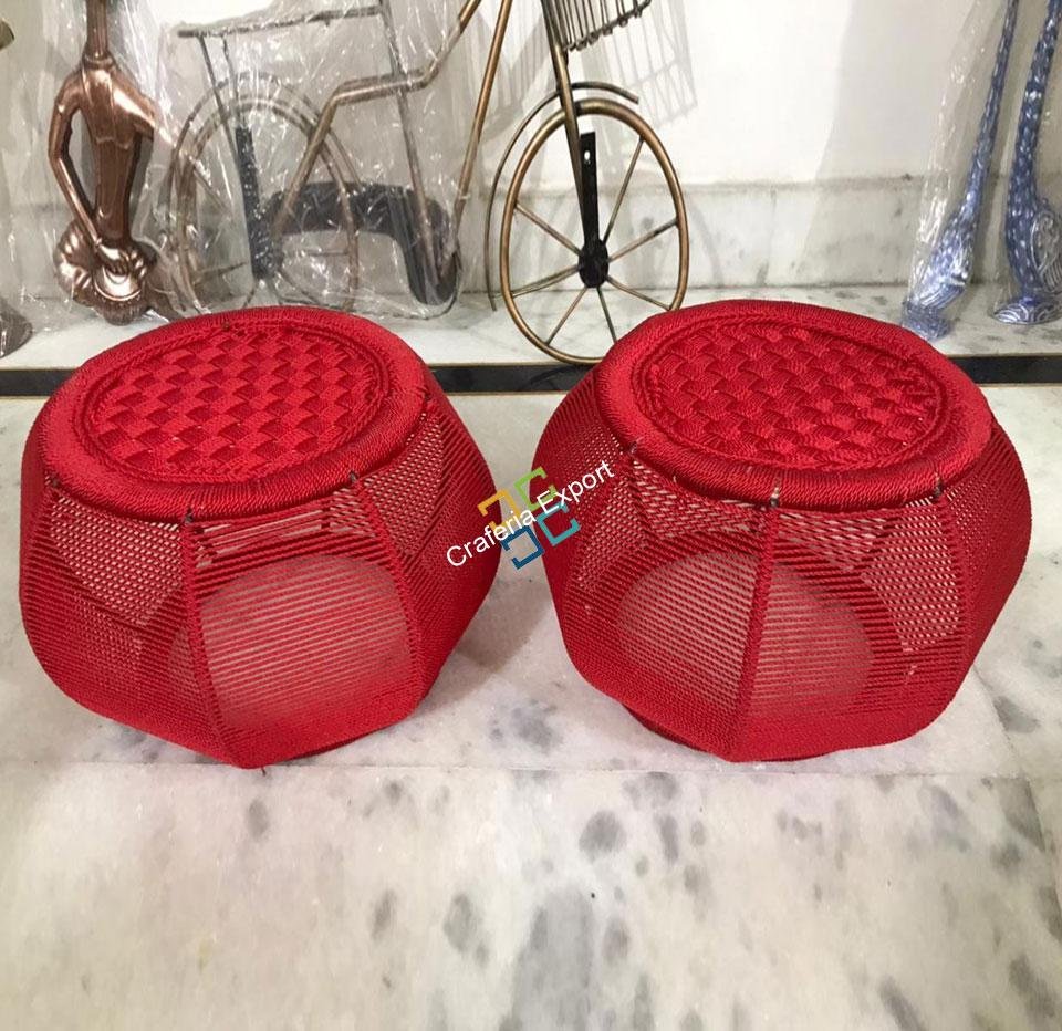 Handcrafted Plain Iron Stools Mudha for Indoor/Outdoor