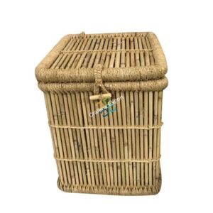 Handmade Bamboo Laundry /Hamper Basket For Home Useful (medium Size)